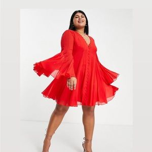 Asos design curve red dress